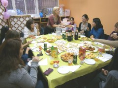 Comida en el baby shower de Gema