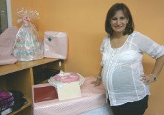 Gema en su baby shower