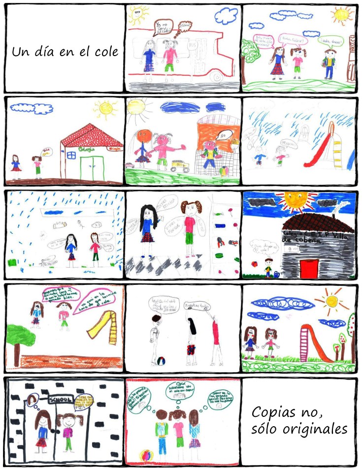 Tira comica Pioneros 2014 clase de arte